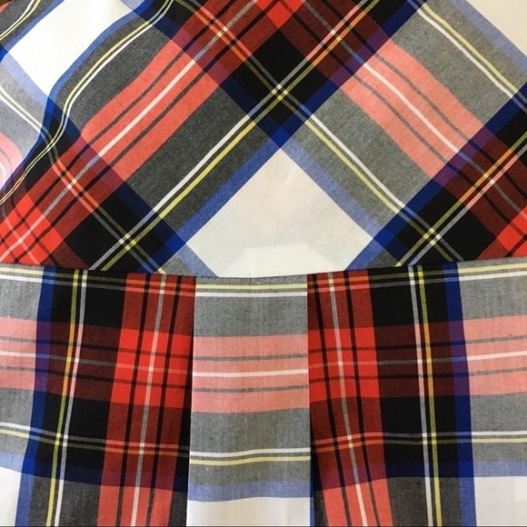 J. Crew Ruffle Neck Sleeveless Plaid Cotton Poplin Shirt NWT Size 4 - Picture 8 of 12